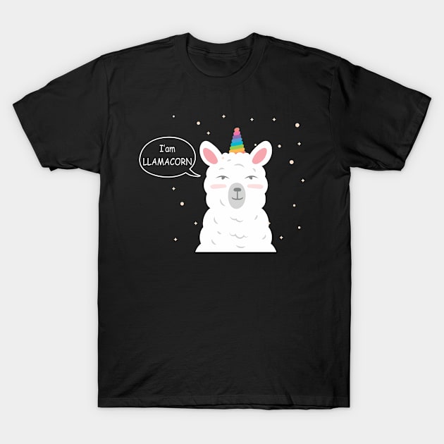 Funny Llamacorn - Funny Cute Llama Unicorn T-Shirt by Pannolinno